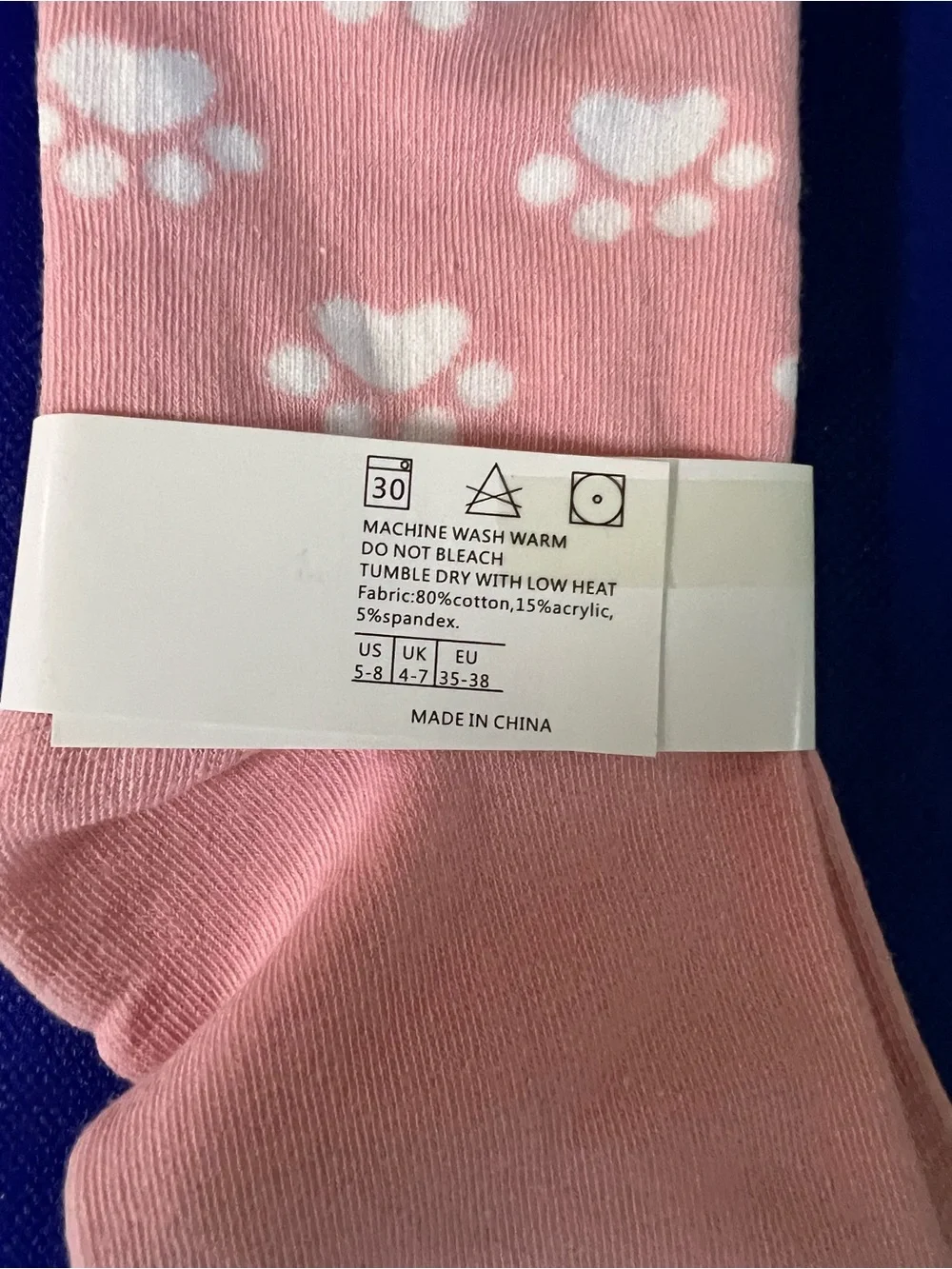 PAWSitivity MEOW 😻 Pink Cat face with ears Paw Print fashion Socks - NWT